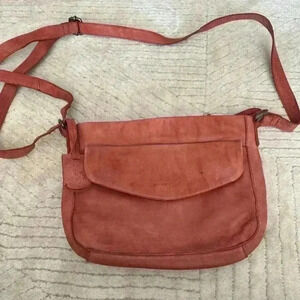 Burkely orange leather crossbody